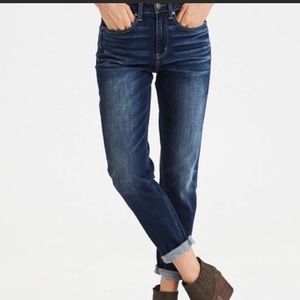 American Eagle Hi Rise Tomgirl Dark Wash Jeans
